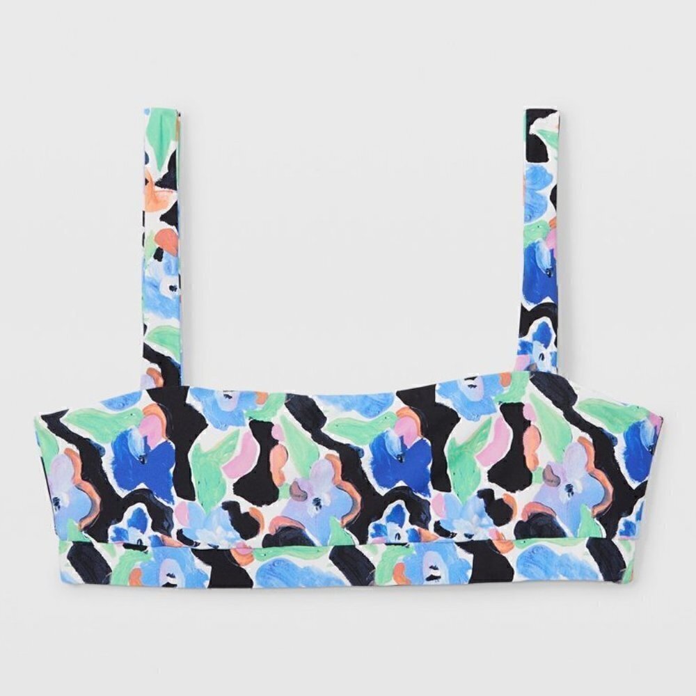 New Onia Zoe Floral Print Bikini Top NWT Size XS